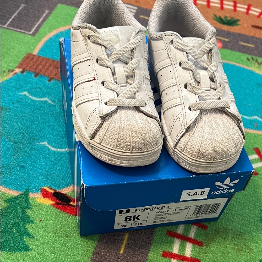 Adidas Kids Superstar White Sneakers